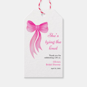 Étiquettes-cadeau Rose Elle se marie Shower de Fiançailles 