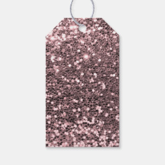 Étiquettes-cadeau Rose Gold Faux Parties scintillant Étincelles