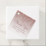 Étiquettes Cadeau Rose Gold Parties scintillant Drip 18th Birthday P<br><div class="desc">Ces chic et élégantes étiquettes de fête de 18e anniversaire présentent une bordure brillante en or rose faux parties scintillant et rose or ombre arrière - plan. Personnalisez-les avec le nom et l'anniversaire de l'invité d'honneur en écriture manuscrite rose foncé, avec la date de la fête ci-dessous en police sans...</div>