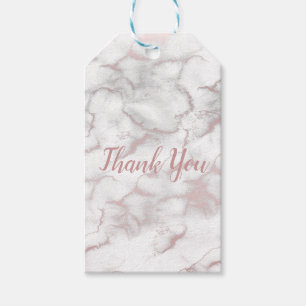 Étiquettes-cadeau Rose Gold Rose Marbre Moderne Chic Tendance Fête