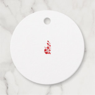 Étiquettes Cadeau Rose Madder, design floral Thunderbird