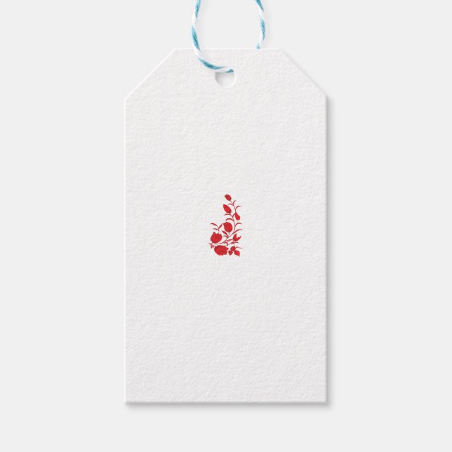 Étiquettes-cadeau Rose Madder, motif floral Thunderbird (Devant)