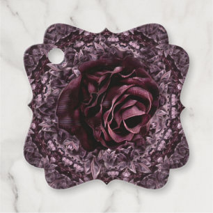 Étiquettes Cadeau Rose Mandala