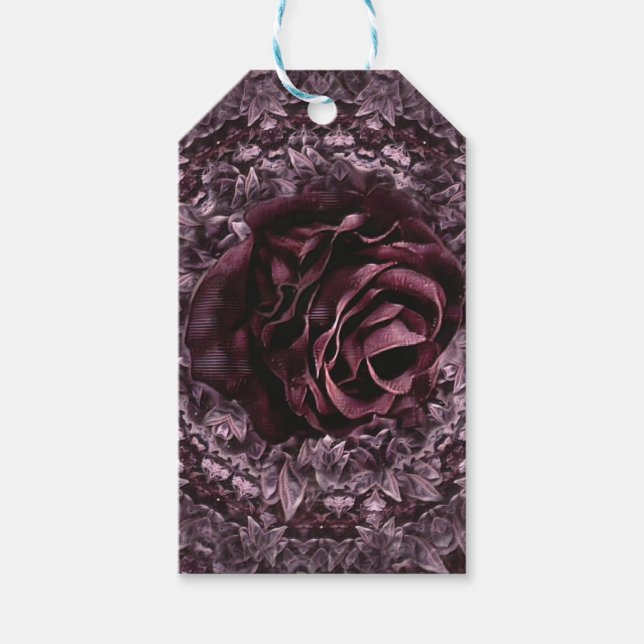 Étiquettes-cadeau Rose Mandala (Devant)