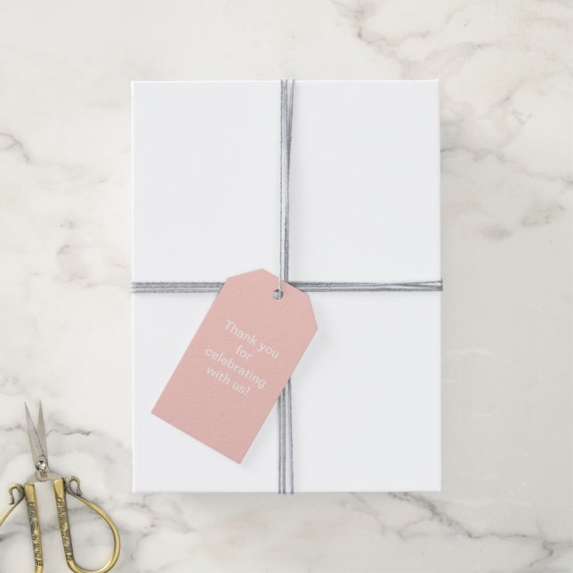 Étiquettes-cadeau Rose millénaire (Avec de la ficelle)
