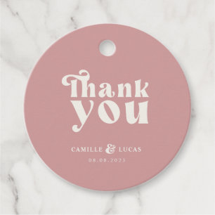 Étiquettes Cadeau Rose Poussiéreuse Rétro