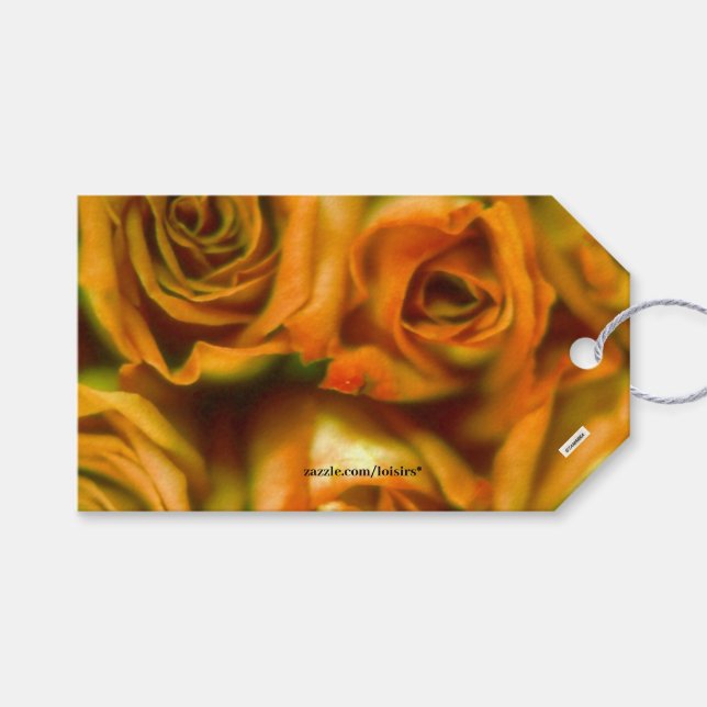 Étiquettes-cadeau Roses (Devant (Horizontal))