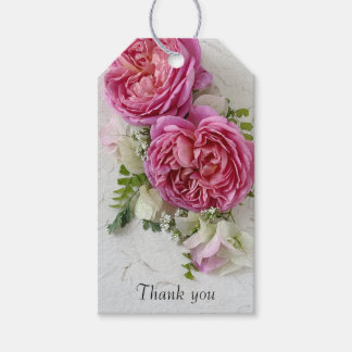 Étiquettes-cadeau Roses, bougainvillées et fougères