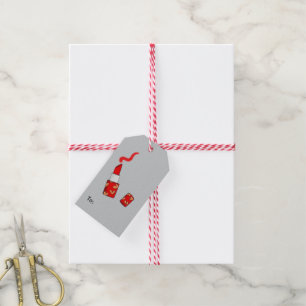 Étiquettes-cadeau rouge à lèvres rouge