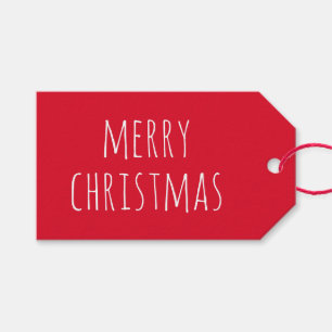 Étiquettes-cadeau Rouge Festif Joyeux Noël Jolie Fête d'Hiver