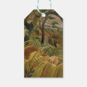Étiquettes-cadeau Rousseau Jungle Tropical Tiger Art