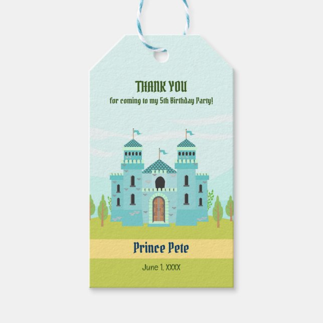 Étiquettes-cadeau Royal Prince Boy fête d'anniversaire (Devant)