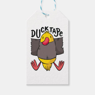 Étiquettes-cadeau Ruban Canard Drôle