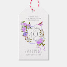 Ruban de rose violette 40e anniversaire