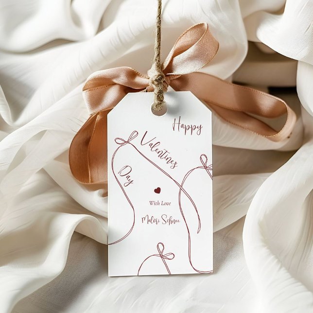 Étiquettes-cadeau Rubans – Joyuseuse Saint-Valentin Moderne  (Créateur téléchargé)