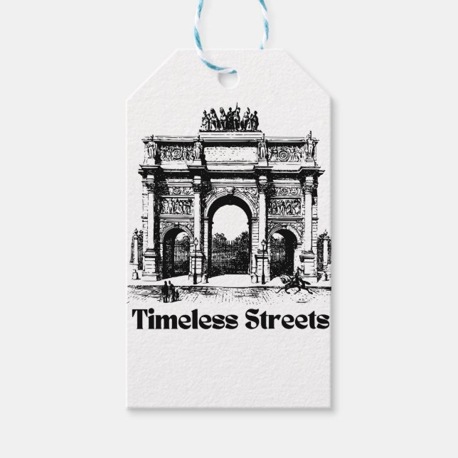 Étiquettes-cadeau Rues intemporelles incroyables  (Devant)