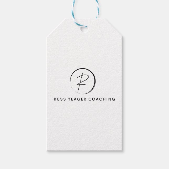 Étiquettes-cadeau Russ Yeager Coaching Signature Logo (Devant)