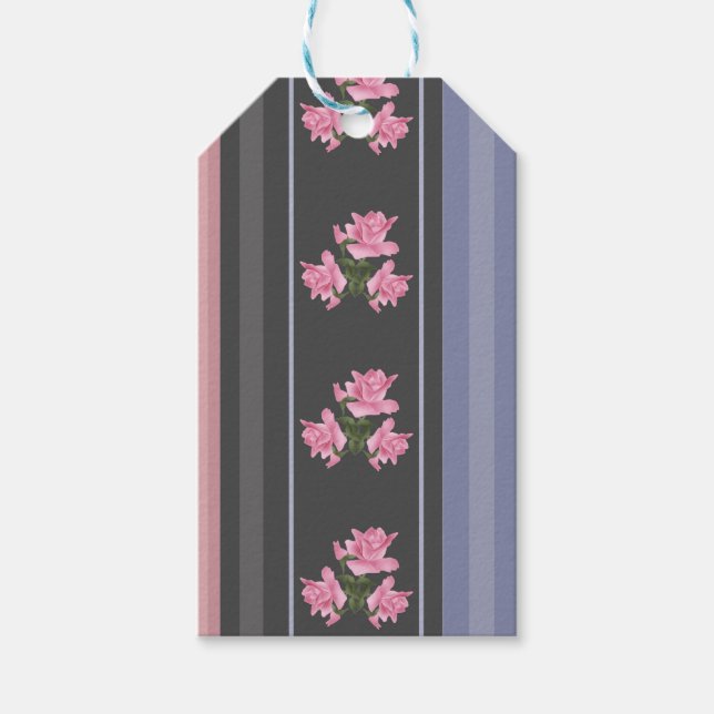 Étiquettes-cadeau Russe, rayé, patchwork (Devant)
