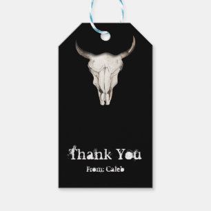 Étiquettes-cadeau Rustic Boho Cow Bull Horns Western Pays Favoriser