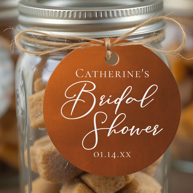 Étiquettes Cadeau Rustic Bridal Shower Personalized Party (Créateur téléchargé)