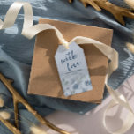 Étiquettes-cadeau Rustic Chic Dusty Blue Wedding Favor Tags cadeaux<br><div class="desc">Tags rustique chic mariage de faveur. Dites merci à vos invités avec ce style de design romantique,  avec un script de calligraphie branché et un design floral mignon et simple. Customisez facilement.</div>