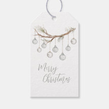 Rustic Christmas Branch with Hanging Lights