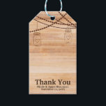 Étiquettes-cadeau Rustic Country Bois Mason Jarres Grange Mariage Fa<br><div class="desc">Rustic Country Wood Mason Jars Grange Wedding Favor Cadeaux Tags. Customisez comme vous voulez. Éléments correspondants disponibles.</div>