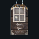 Étiquettes-cadeau Rustic Country Grange Fenêtre Lumières & dentelle<br><div class="desc">Tag Cadeau Rustique Country Grange Fenêtre Lights & Lace Favor. Customisez cependant.Objets correspondants disponibles.</div>