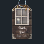 Étiquettes-cadeau Rustic Country Grange Fenêtre Lumières & dentelle<br><div class="desc">Tag Cadeau Rustique Country Grange Fenêtre Lights & Lace Favor. Customisez cependant.Objets correspondants disponibles.</div>