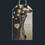 Étiquettes-cadeau Rustic Country Tree & Lights Moderne Mariage de gr<br><div class="desc">Balises cadeaux</div>
