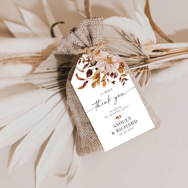 Étiquettes-cadeau Rustic Fall quitte Mariage (Créateur téléchargé)