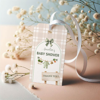Étiquettes-cadeau Rustic Garden Locally Grown Baby Shower Favor Tag
