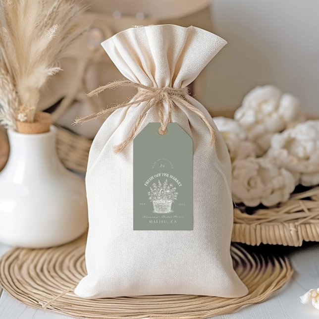 Étiquettes-cadeau Rustic Market Garden Douche (Créateur téléchargé)