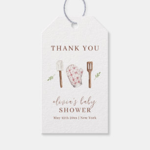 Étiquettes-cadeau Rustic Modern Chef Cuisine Stuff Baby shower