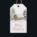 Étiquettes-cadeau Rustic Winter Snowy Cabine Christmas Cadeau Tags 2<br><div class="desc">Rustic Winter Snowy Cabine Noël Tags cadeaux 2. Cette conception de balise a un espace rectangle blanc à écrire sur le dos.</div>