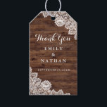Étiquettes-cadeau Rustic Wood Vintage dentelle Favoriser Merci Tags<br><div class="desc">Correspondance de collection de Mariages rustiques dans le Little Bayleigh Store!</div>