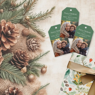 Étiquettes-cadeau Rustic Woodland Carte photo cadeau