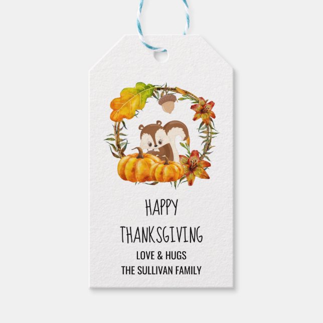 Étiquettes-cadeau Rustic Wreath (Devant)