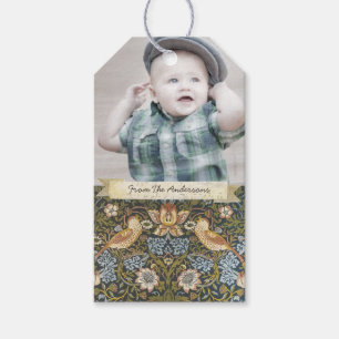 Étiquettes-cadeau Rustic Your Photo Vintage Bird Motif