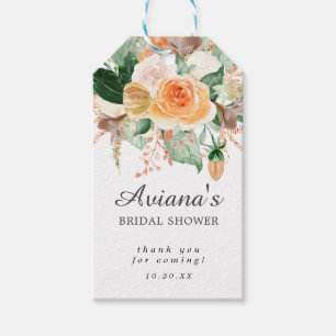 Étiquettes-cadeau Rustique Automne Floral Fête des mariées Merci