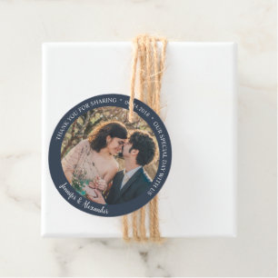 Étiquettes Cadeau Rustique élégant merci mariage campagnard photo