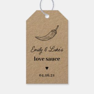 Étiquettes-cadeau Rustique Kraft Minimaliste Personnalisé Mariage Sa