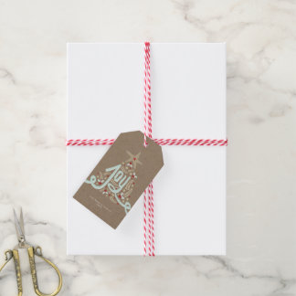 Étiquettes-cadeau Rustique Lettré main Joy Kraft Tags cadeaux de vac