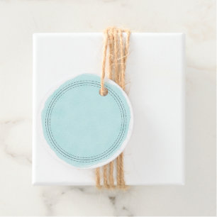 Étiquettes Cadeau Rustique Maison Turquoise Aquarelle Écrire sur