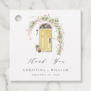Étiquettes Cadeau Rustique Rose Cottage Jardin Mariage