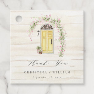 Étiquettes Cadeau Rustique Rose Cottage Jardin Mariage