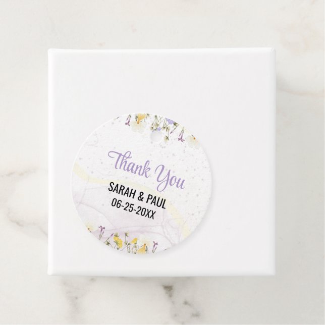 Étiquettes Cadeau Rustique Spring Floral Mariage élégant (En situation)
