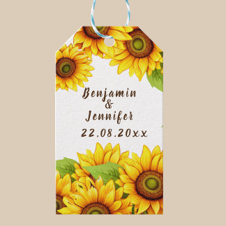 Étiquettes-cadeau Rustique Sunflower Shower Mariage Faveur