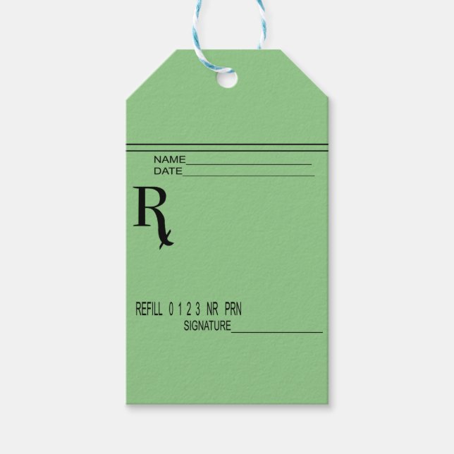Étiquettes-cadeau Rx Prescription Pad - Écrivez Votre Propre Prescri (Devant)