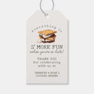 Étiquettes-cadeau S’mores Fall Bonfire Couples Extérieurs Douche Fav